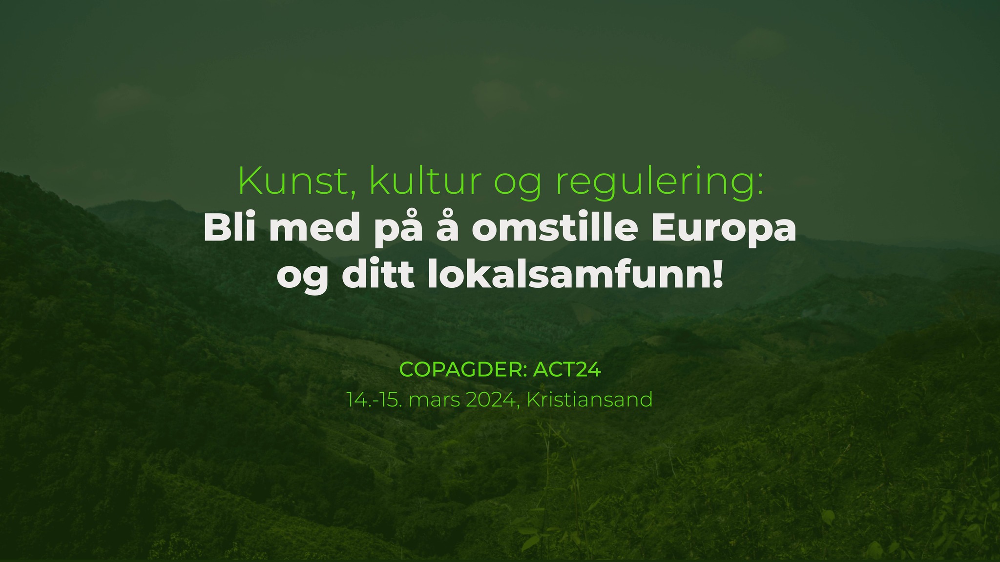 Forsidebilde for klima- og kultursymposiet COPAGDER i 2024. 