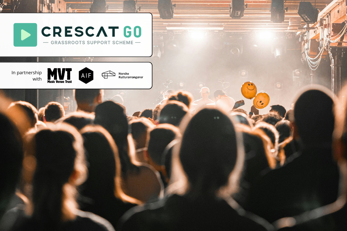 Crescat GO Grasroot Support Scheme. In partnership with MTV, AIF and Norske Kulturarrangører. 